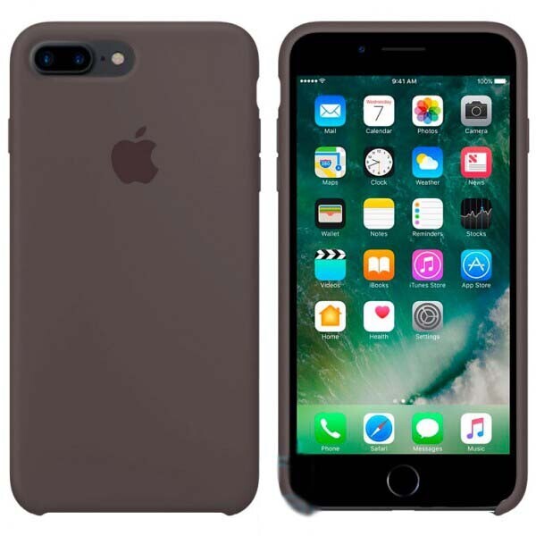 

Чехол Silicone Case Apple iPhone 7 Plus, 8 Plus темно-Коричневый 22