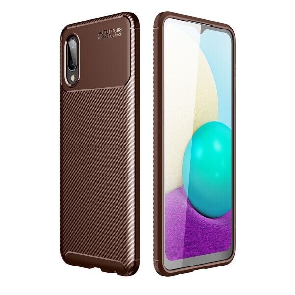 

Защитный чехол Deexe Fusion для Samsung Galaxy A02 (A022) - Brown