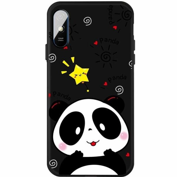 

Защитный чехол Deexe Black Style для Xiaomi Redmi 9A - Panda
