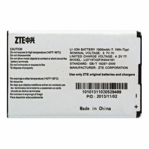 

Аккумулятор для ZTE MF80 / ZTE V8000 / Li3719t42p3h644161