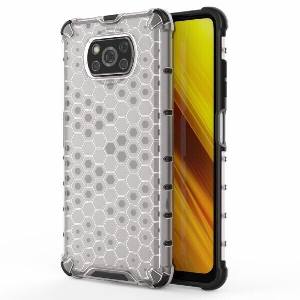 

Защитный чехол Deexe Honeycomb Series для Xiaomi Poco X3 - White