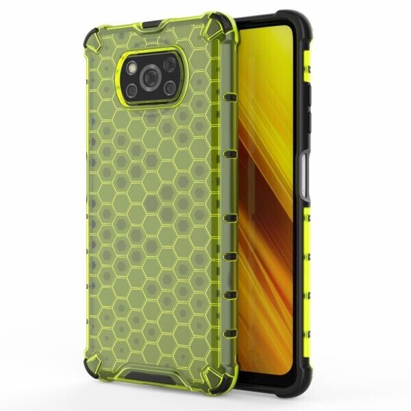

Защитный чехол Deexe Honeycomb Series для Xiaomi Poco X3 - Green