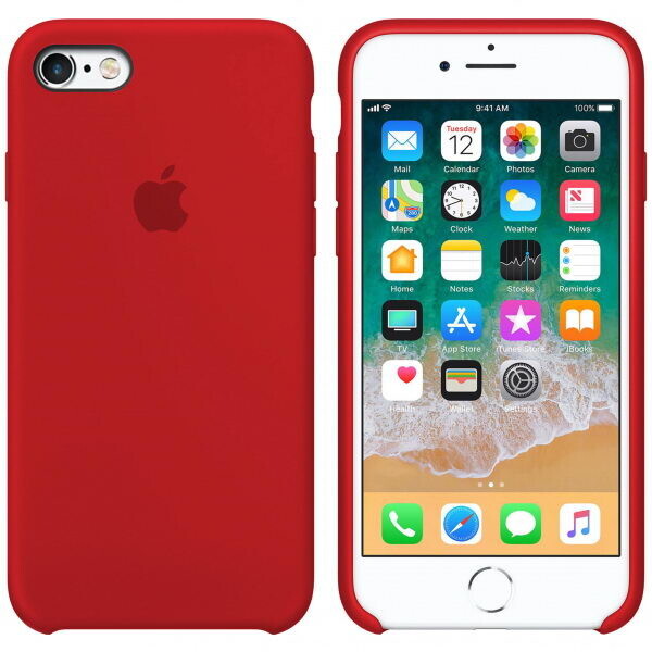

Чехол силиконовый Silicone Case Apple iPhone SE, 5, 5S (14) Красный
