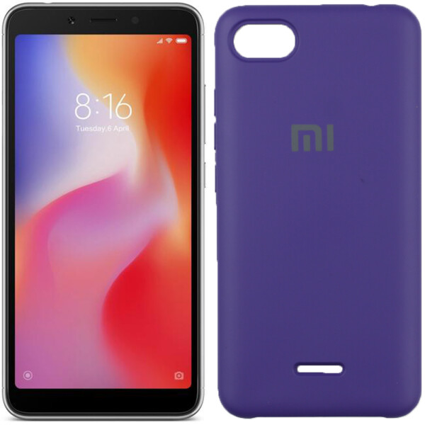 

Чехол силиконовый оригинальный для Xiaomi Redmi 6a Фиолетовый (27293)