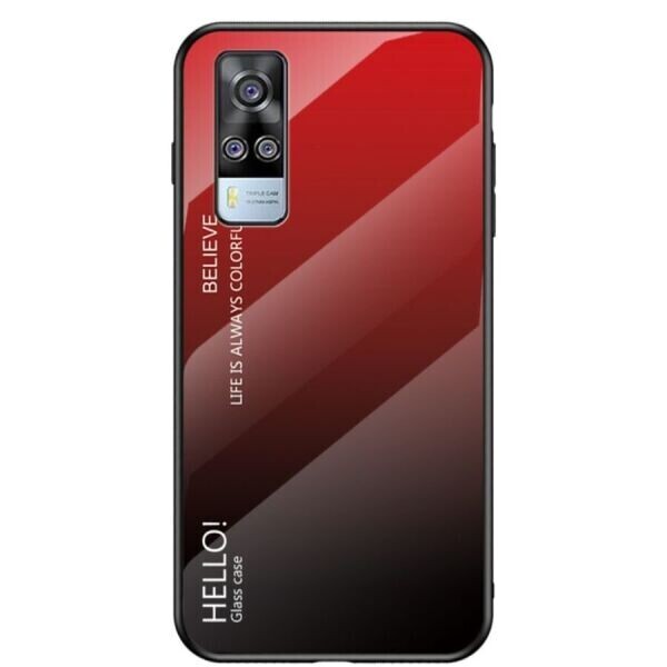 

Защитный чехол Deexe Gradient Color для VIVO Y31 / Y51 - Red / Black