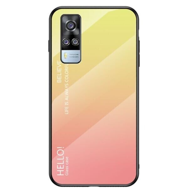 

Защитный чехол Deexe Gradient Color для VIVO Y31 / Y51 - Yellow / Pink