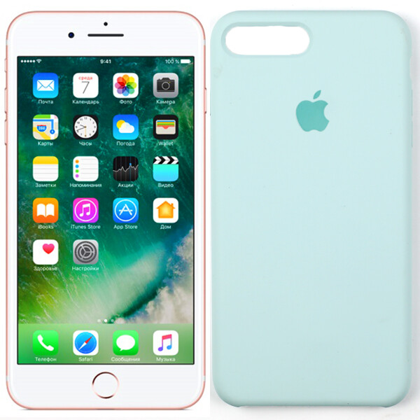 

Оригинальный силиконовый чехол для iPhone 7/8 Plus Фисташковый (28257)