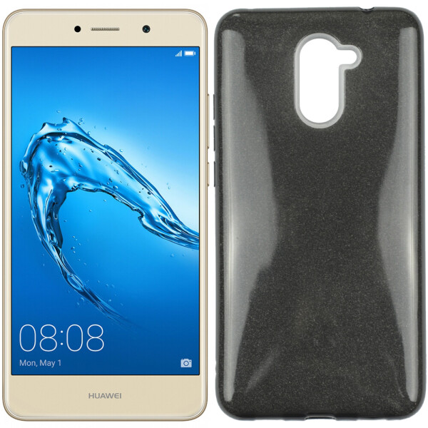 

Чехол силиконовый 3in1 Блёстки для Huawei Y7 2017 Black (18318)