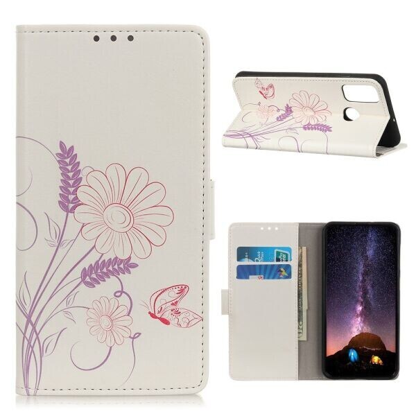 

Чехол Deexe Life Style Wallet для OPPO A53 - Butterfly and Flower