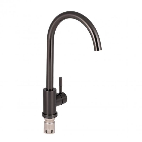 

Кран на кухню однозахватный Q-TAP D007FBL PVD QTD007FBLPVD черный латунь 82711