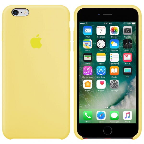 

Чехол силиконовый Silicone Case Apple iPhone 6, 6S (51) mellow Желтый