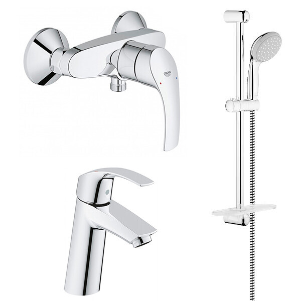 

Набор смесителей для ванны GROHE EUROSMART 123244 M хром латунь 71571
