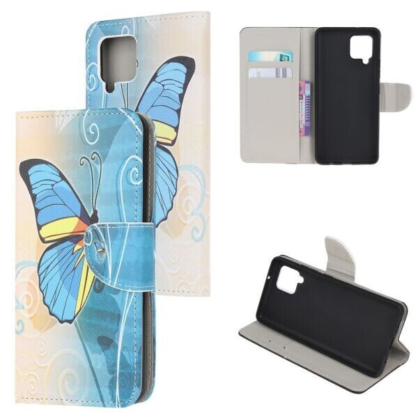 

Чехол-книжка Deexe Color Wallet для Samsung Galaxy A12 - Blue Butterfly