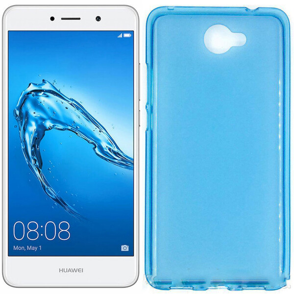 

Чехол силиконовый оригинальный для Huawei Y7 Blue (17356)