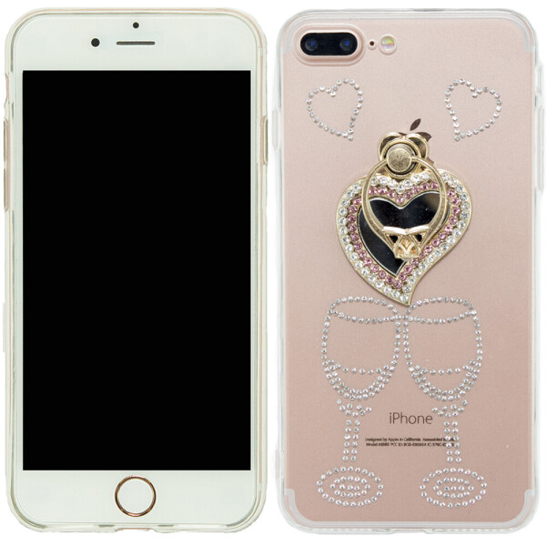 

Чехол-накладка Younicou Diamonds with Ring Holder для iPhone 7/8 Plus Сердце (18994)