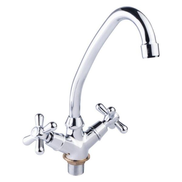 

Кран на кухню двуручный LIDZ Dominox LIDZCRM15272FK1 хром латунь 76510