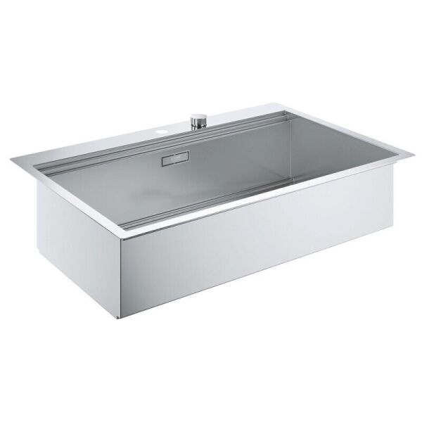 

Мойка на кухню нержавейка прямоугольная GROHE 31584SD0 846мм x 560мм матовая 1мм с сифоном 34248