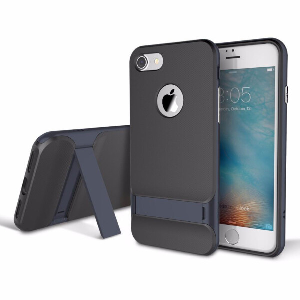 

Чехол Rock Royce Series TPU+PC для Apple iPhone 7 (4.7") (Черный / Синий) (9301)