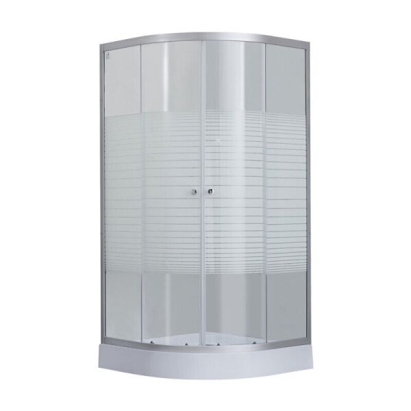 

Кабина для душа полукруглая угловая c поддоном LIDZ Wieza LWISC9090SATLOWL 91см x 91см сатин 74577