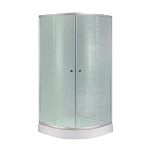 Кабина для душа полукруглая угловая c поддоном LIDZ Latwa LLSC8080SATLOWFR 80см x 80см сатин 74590