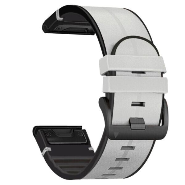 

Кожаный ремешок UniCase Leather Strap для Garmin Fenix 6X/5X Plus/3/3HR - White