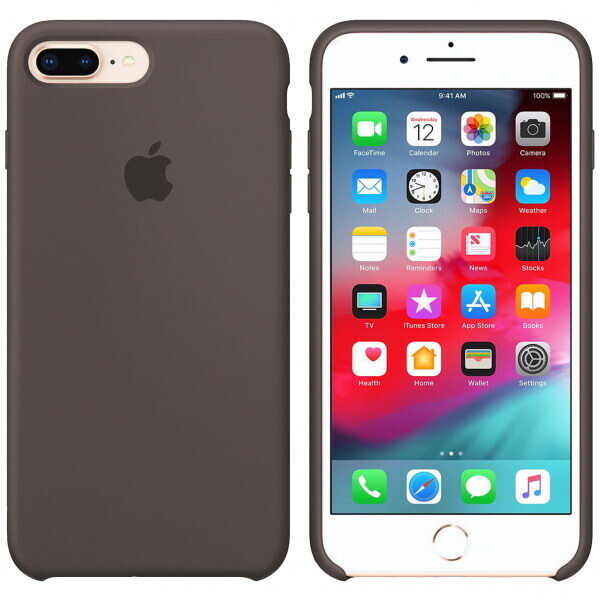 

Чехол силиконовый Silicone Case Apple iPhone 7 Plus, 8 Plus (22) Коричневый