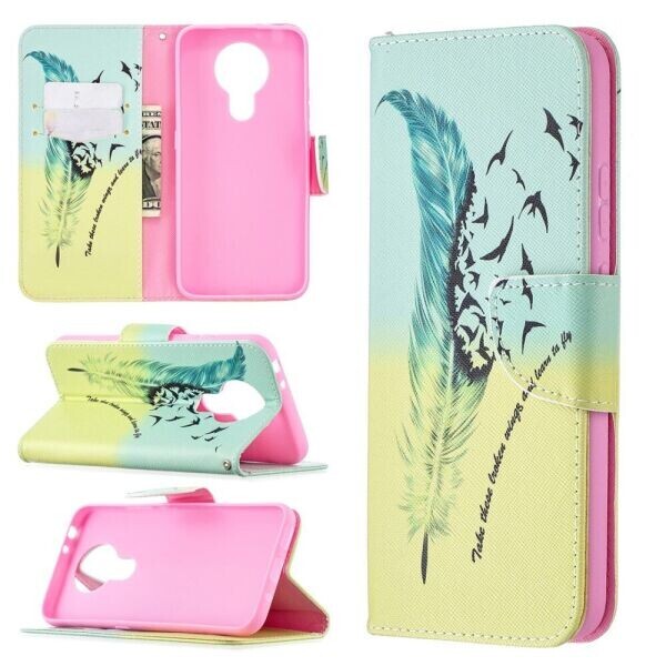 

Чехол-книжка Deexe Color Wallet для Nokia 3.4 - Feather