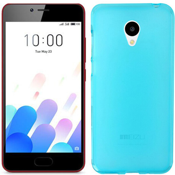 

Чехол силиконовый оригинальный для Meizu M5c Blue (16953)