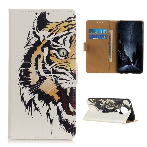 

Чехол Deexe Life Style Wallet для Nokia 5.4 - Tiger Face