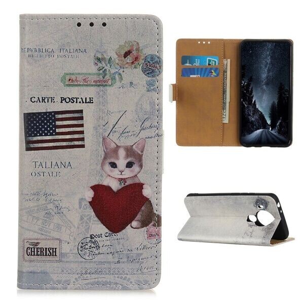 

Чехол Deexe Life Style Wallet для Nokia 5.4 - Cat