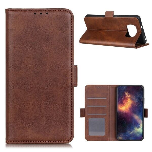 

Чехол Deexe Pocket Wallet для Xiaomi Poco X3 - Coffee