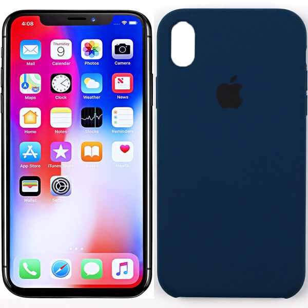 

Оригинальный силиконовый чехол для iPhone Xr Индиго (28267)