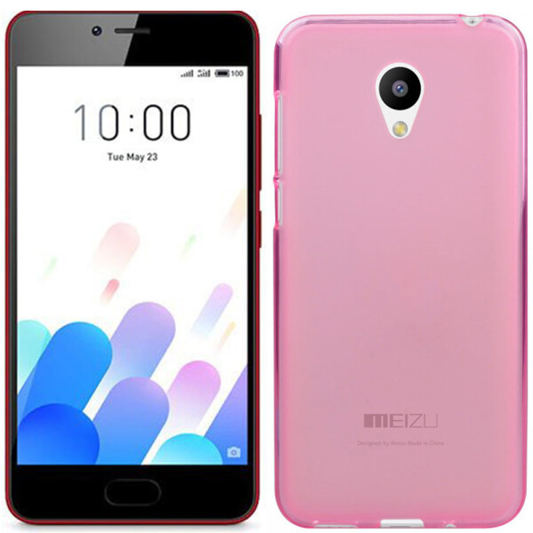 

Чехол силиконовый оригинальный для Meizu M5c Pink (16954)