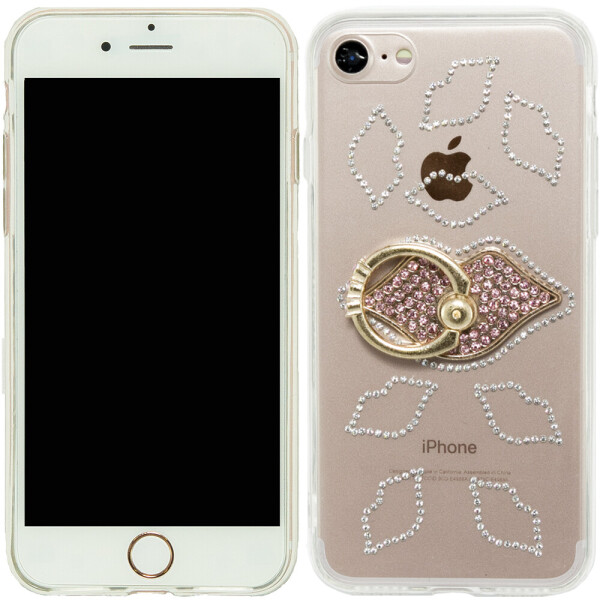 

Чехол-накладка Younicou Diamonds with Ring Holder для iPhone 7/8 Поцелуй (18991)