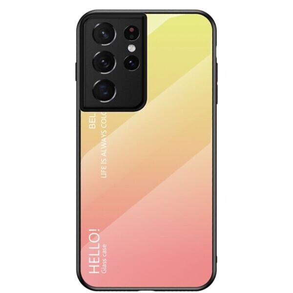 

Защитный чехол Deexe Gradient Color для Samsung Galaxy S21 Ultra - Yellow / Pink