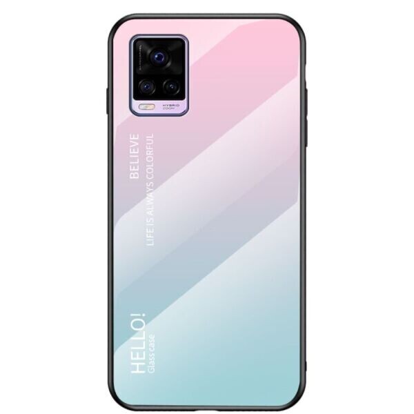 

Защитный чехол Deexe Gradient Color для VIVO V20 - Pink / Blue