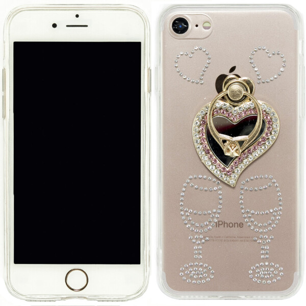 

Чехол-накладка Younicou Diamonds with Ring Holder для iPhone 7/8 Сердце (18989)