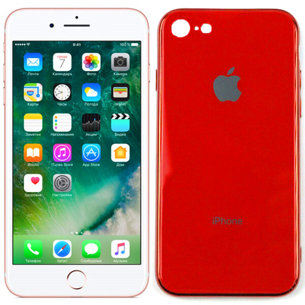 

Чехол U-Like Glossy Logo case для iPhone 7/8 Красный (27508)