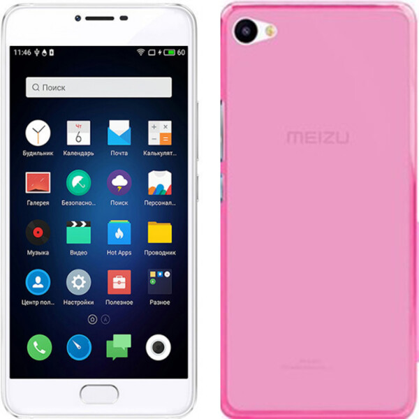

Чехол силиконовый оригинальный для Meizu U20 Pink (13948)