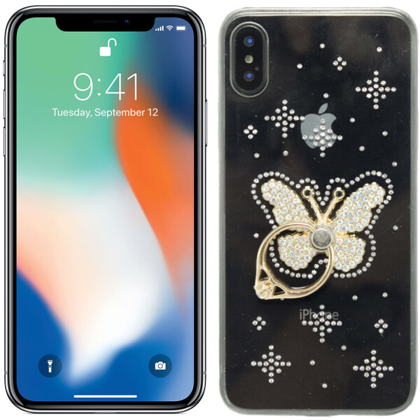 

Чехол-накладка Younicou Diamonds with Ring Holder для iPhone X Бабочка (19002)