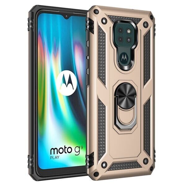 

Защитный чехол Deexe Armor Case для Motorola Moto G9 Play - Gold