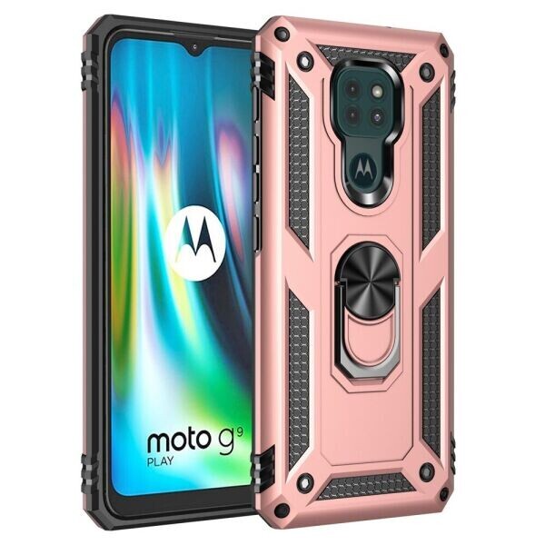 

Защитный чехол Deexe Armor Case для Motorola Moto G9 Play - Rose Gold