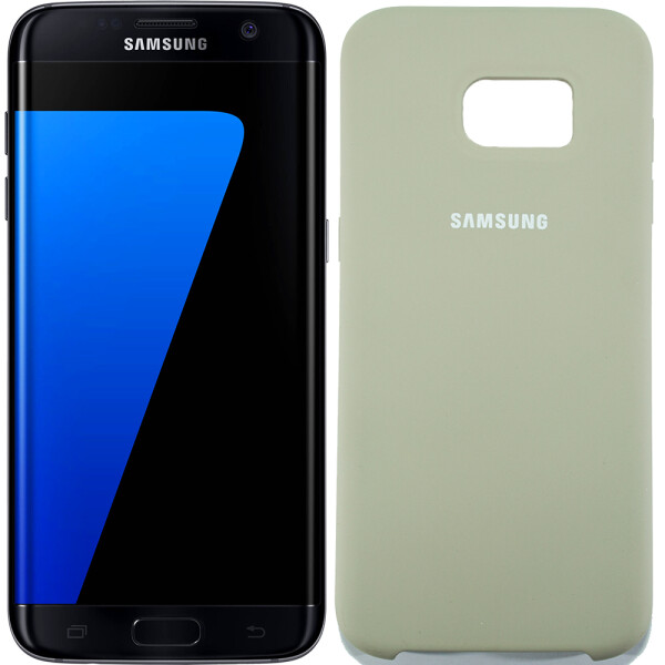 

Чехол силиконовый оригинальный для Samsung G935 Galaxy S7 Edge Пепельно серый (20465)