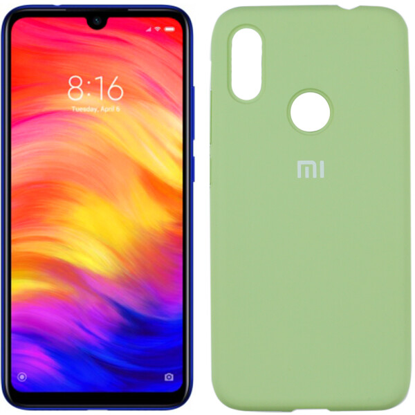 

Чехол силиконовый оригинальный для Xiaomi Redmi Note 7 Мятный FULL (27251)