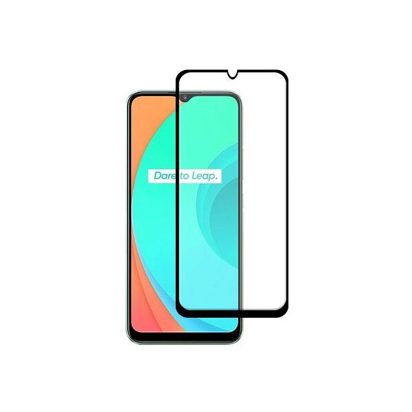 

Защитное стекло 2.5D Realme C3, C11, C12, C15, Realme 5 Full Glue (0.3mm, 2.5D) Черный