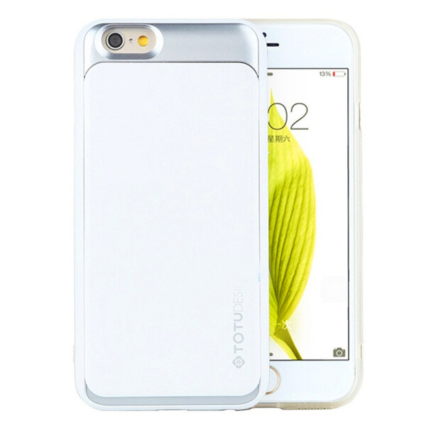 

Чехол TOTU Design Card slot series для iPhone 6/6s White/Gold (10512)