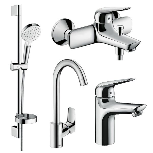 

Комплект смесителей в ванную HANSGROHE NOVUS 1242019 хром латунь 78075