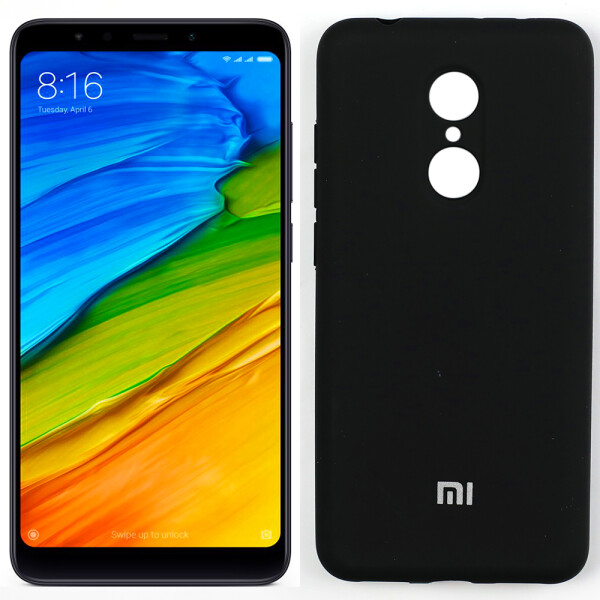

Чехол силиконовый оригинальный для Xiaomi Redmi 5 Чёрный FULL (28160)