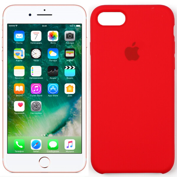 

Оригинальный силиконовый чехол для iPhone 7/8 Коралловый (28248)