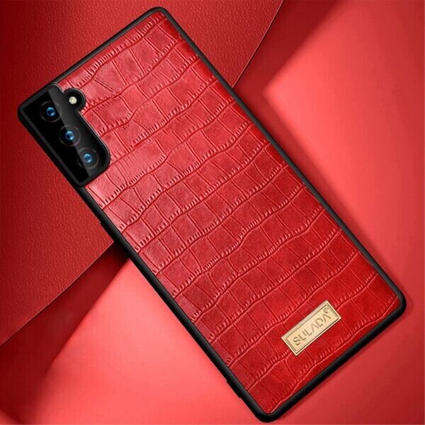 

Защитный чехол SULADA Crocodile Style для Samsung Galaxy S21 (G991) - Red